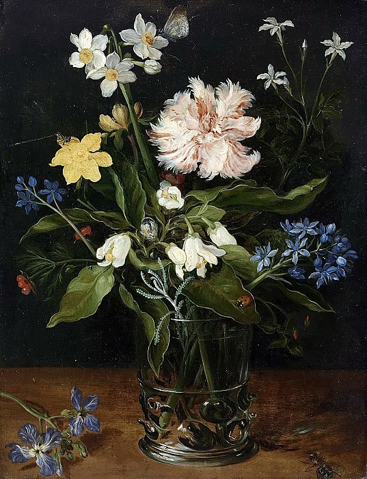 Still Life with Flowers in a Glass, Jan Brueghel The Elder