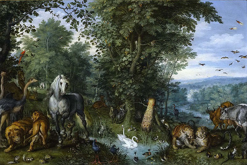 The Garden of Eden With the Fall of Man. Jan Brueghel The Elder