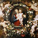Мадонна с Младенцем в цветочной гирлянде 