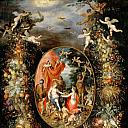 Garland of Fruit surrounding a Depiction of Cybele Receiving Gifts from Personifications of the Four Seasons, Jan Brueghel The Elder