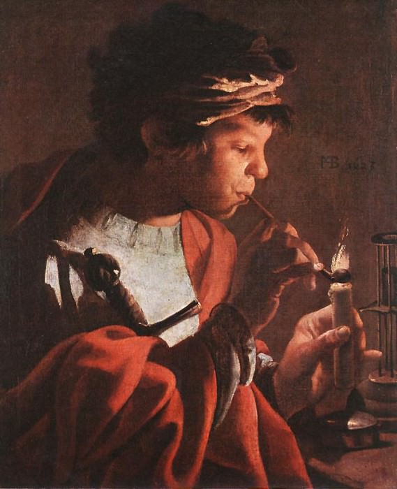TERBRUGGHEN Hendrick Boy Lighting A Pipe. Hendrick Terbrugghen