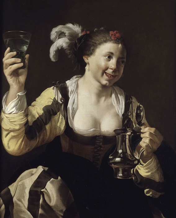 A Girl Holding a Glass. Hendrick Terbrugghen