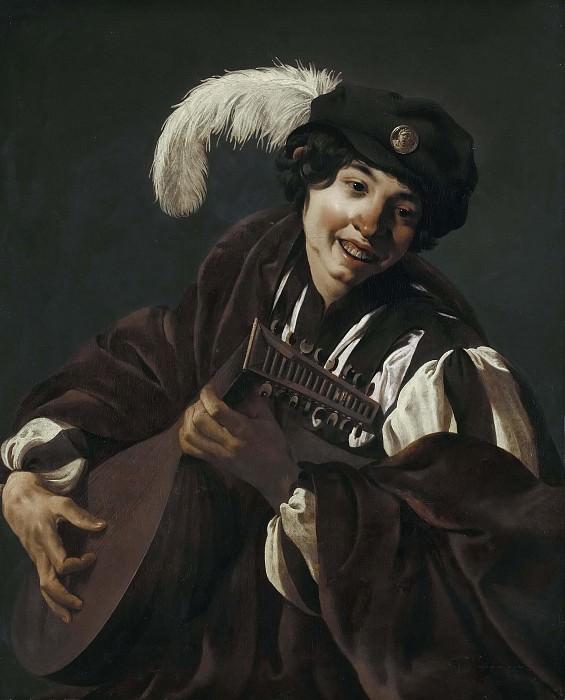 A Boy Playing the Lute. Hendrick Terbrugghen