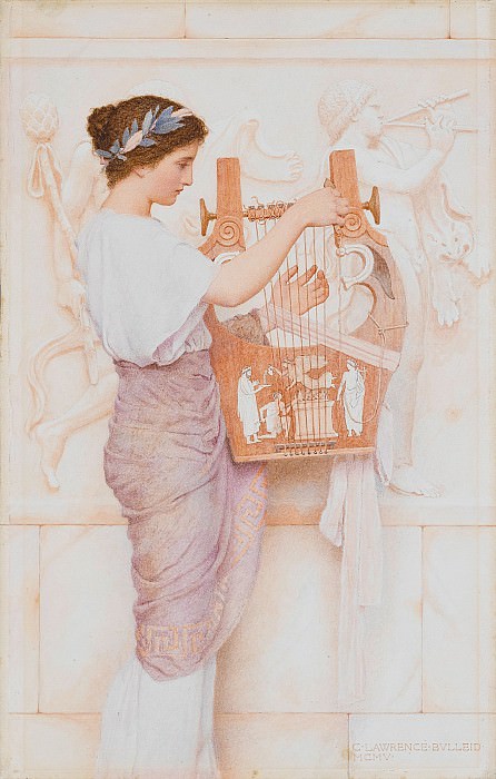 Girl with lute. George Lawrence Bulleid