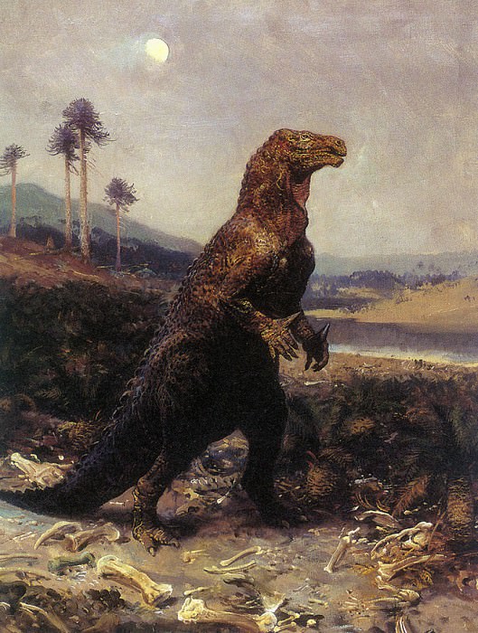 Iguanodon. Zdenek Burian