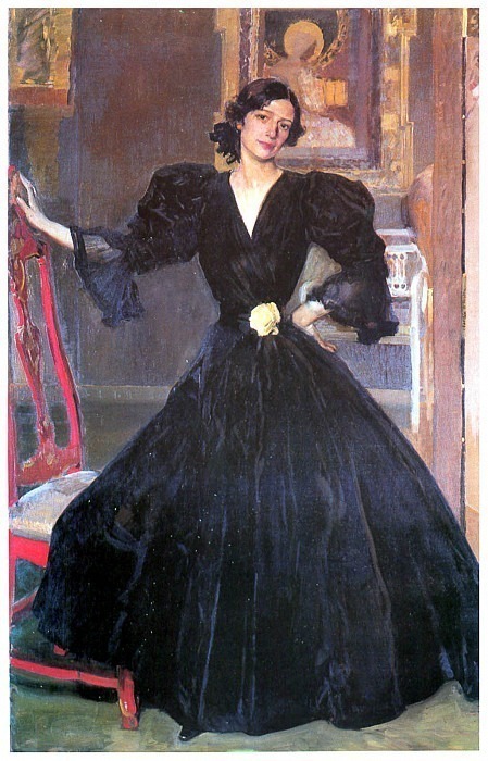 Clotilde in a black suit, Joaquin Sorolla y Bastida