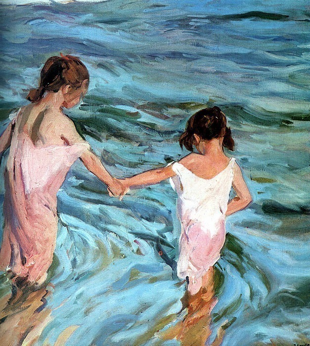 Girls in the sea. Joaquin Sorolla y Bastida