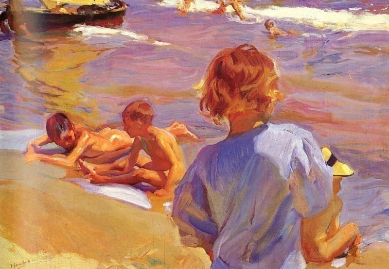 Children On The Beach(Valencia). Joaquin Sorolla y Bastida