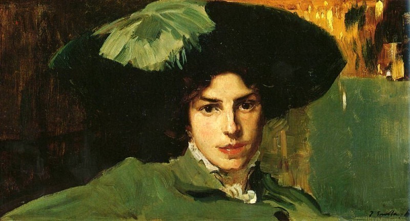 Maria With Hat. Joaquin Sorolla y Bastida