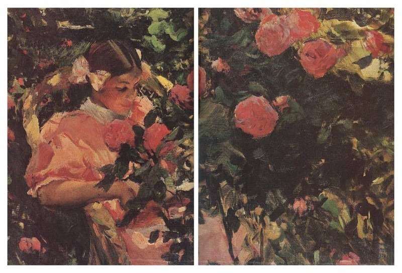 Elena among roses, Joaquin Sorolla y Bastida