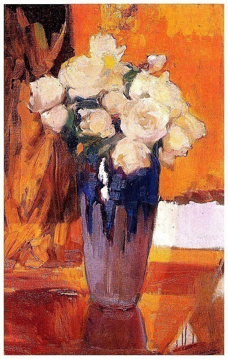 White roses from the garden of the house, Joaquin Sorolla y Bastida