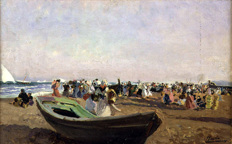 Valencia beach. Fisherwomen. Joaquin Sorolla y Bastida
