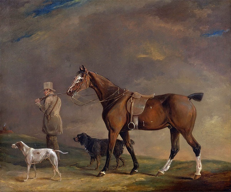 A Sportsman with Shooting Pony and Gun Dogs. Edwin W. Cooper of Beccles