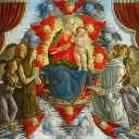 Мадонна с Младенцем среди ангелов со святыми Марией Магдалиной и Бернардом, Сандро Боттичелли