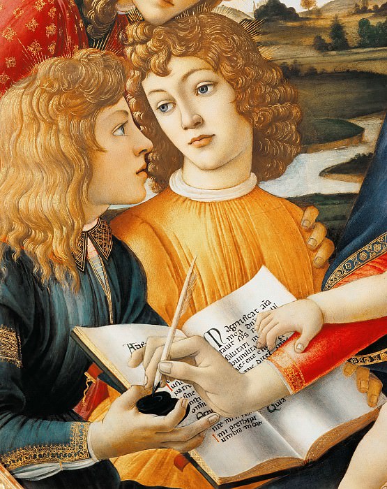 Magnificat Madonna, detail. Alessandro Botticelli