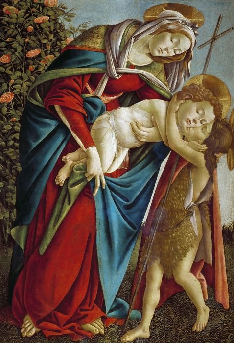 Мадонна с Младенцем и маленьким Иоанном Крестителем, Сандро Боттичелли