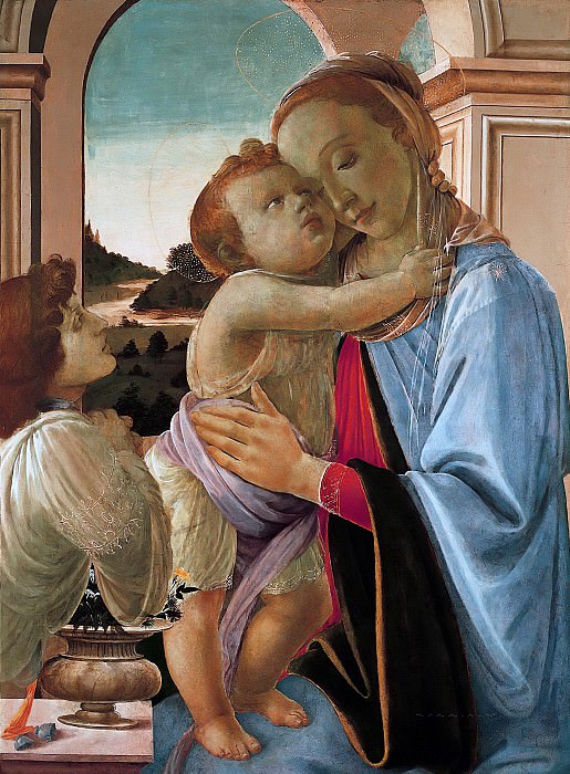 Мадонна с Младенцем и ангелом. Сандро Боттичелли