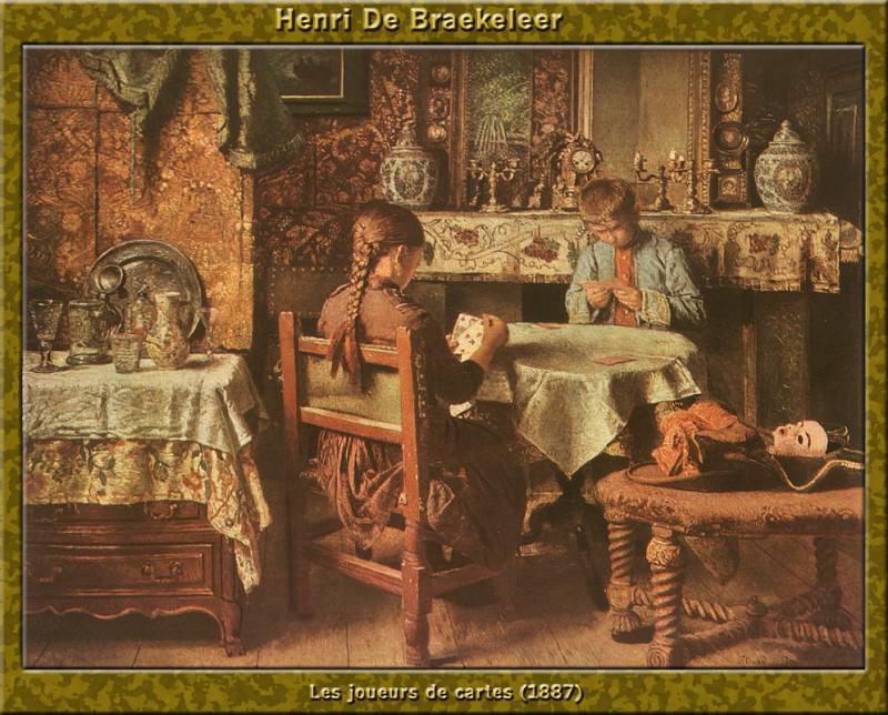Les joueurs de cartes. Henri De Braekeleer