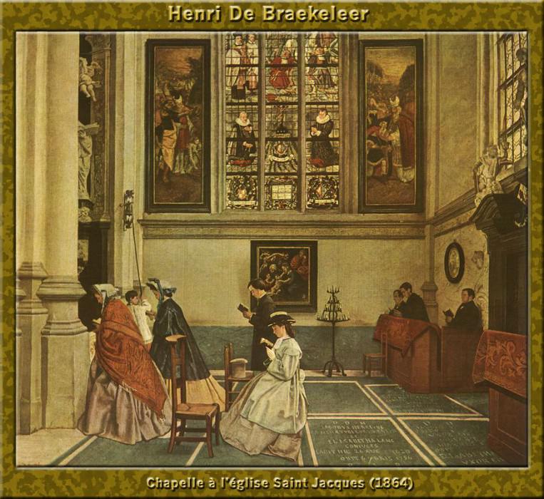 leglise St. Jacques. Henri De Braekeleer