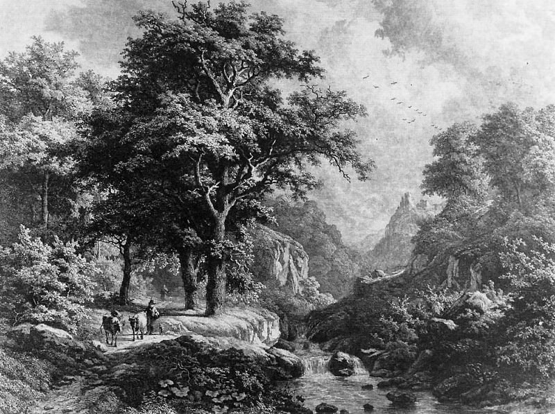 Mountainous landscape. Joseph Jacob Blees