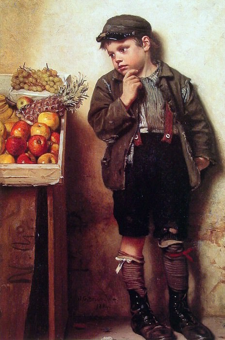 Eyeing the Fruit Stand. John George Brown