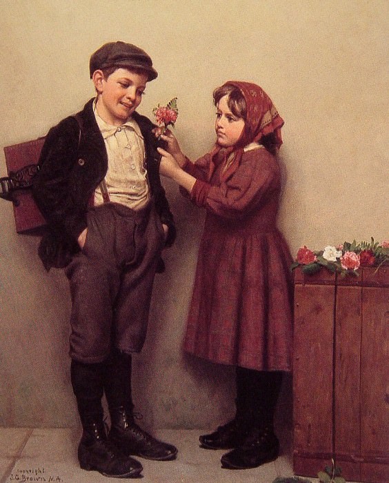 The button Hole Posy. John George Brown