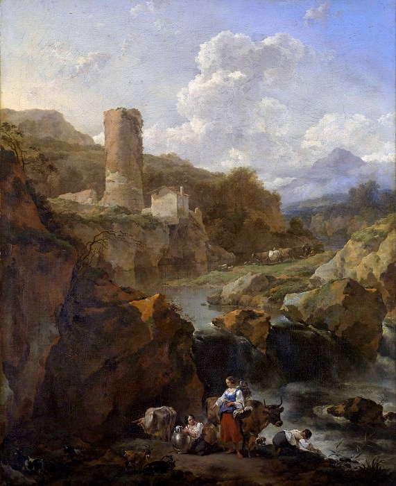 Italian landscape. Nicolaes (Claes Pietersz.) Berchem
