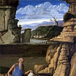 Читающий святой Иероним в пейзаже, Джованни Беллини