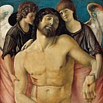 The dead Christ, two mourning angels supported, Giovanni Bellini