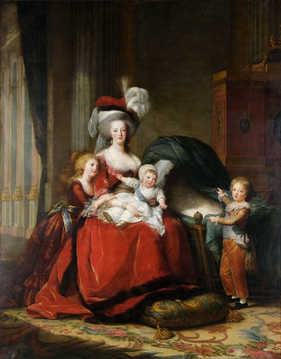 Marie-Antoinette de Lorraine-Habsbourg, Queen of France, and her children. Élisabeth Louise Vigée Le Brun