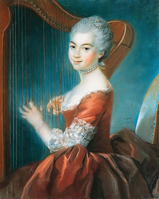 Portrait of a girl with a harp. Élisabeth Louise Vigée Le Brun