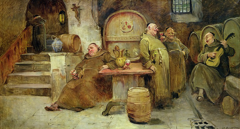 Wine and Song. (1895). Nils Bergslien