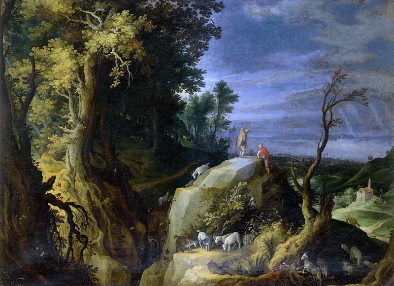 Landscape with Shepherds. Paul (Paulus Brill) Bril