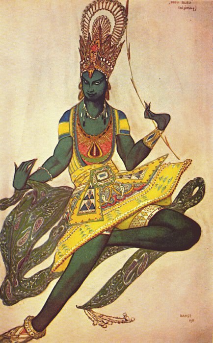 Синий бог Нижинский в роли бога 1911. Леон Бакст