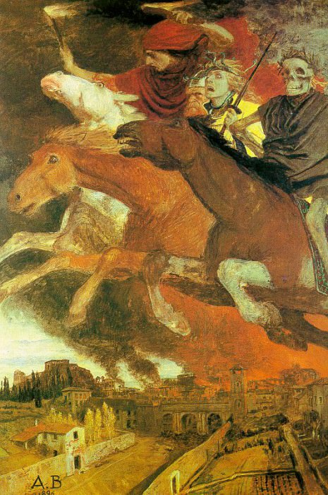 Война, 1896, фрагмент. Арнольд Бёклин