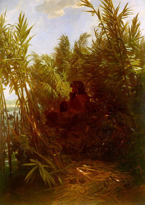 Пан в камышах, 1856-57. Арнольд Бёклин