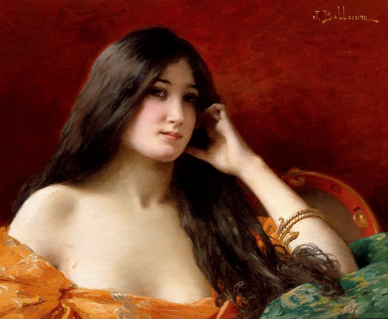 Portrait of a Young Woman. Jules Frederic Ballavoine