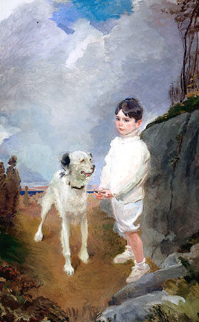 Lane Lovell and His Dog. Cecilia Beaux
