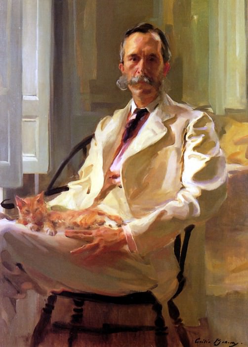 Man with the Cat. Cecilia Beaux