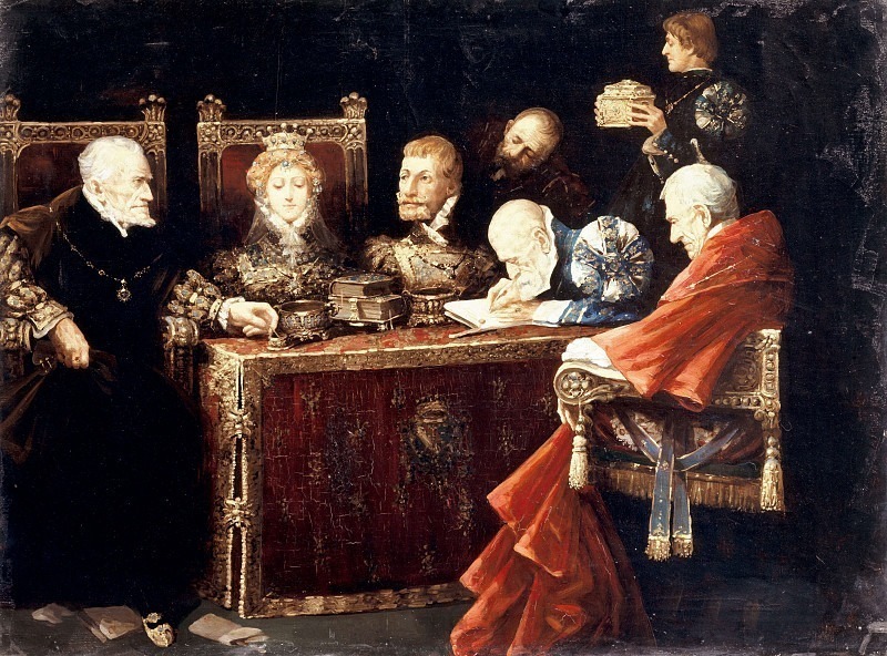 Meeting for the signing of a wedding contract
