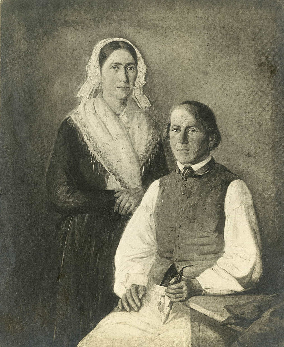 Portrait of the Artist’s Parents; Bildnis Der Eltern Des Künstlers. Anton Braith