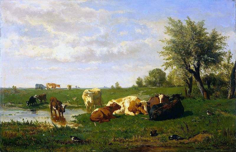 Коровы на лугу. Альберт Билдерс