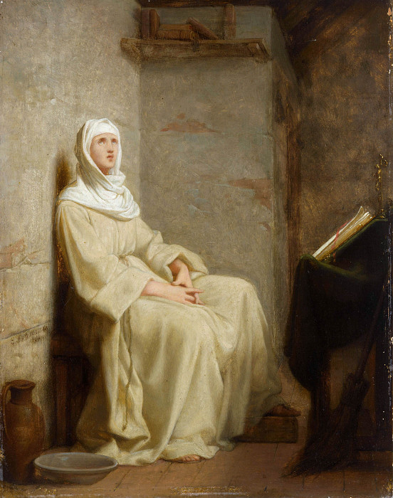 Saint Clare in Meditation (Sainte Claire méditant). Francois-Leon Benouville