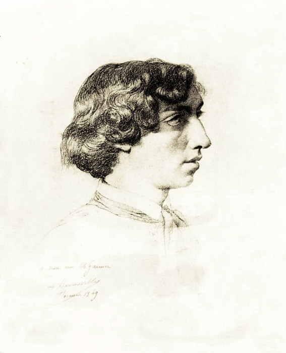 Portrait of Charles Garnier as a young man. Francois-Leon Benouville