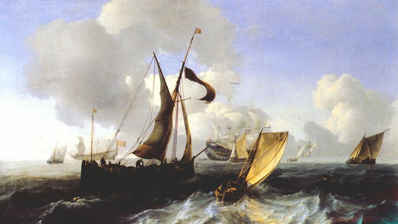 a choppy sea 1664. Sande Backhuijzen