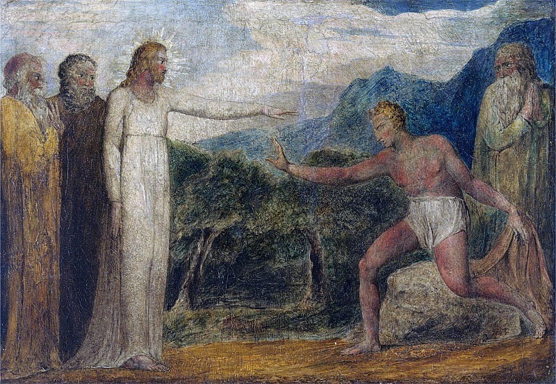 Christ Giving Sight to Bartimaeus. William Blake