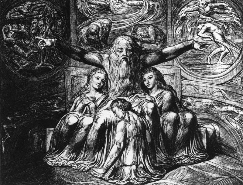 Job And His Daughters. William Blake