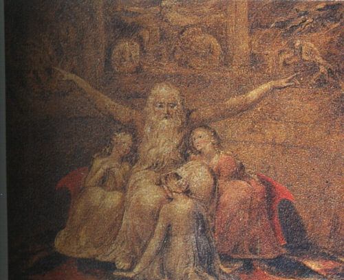 JOB AND HIS DAUGHTERS, 1799-1800. William Blake