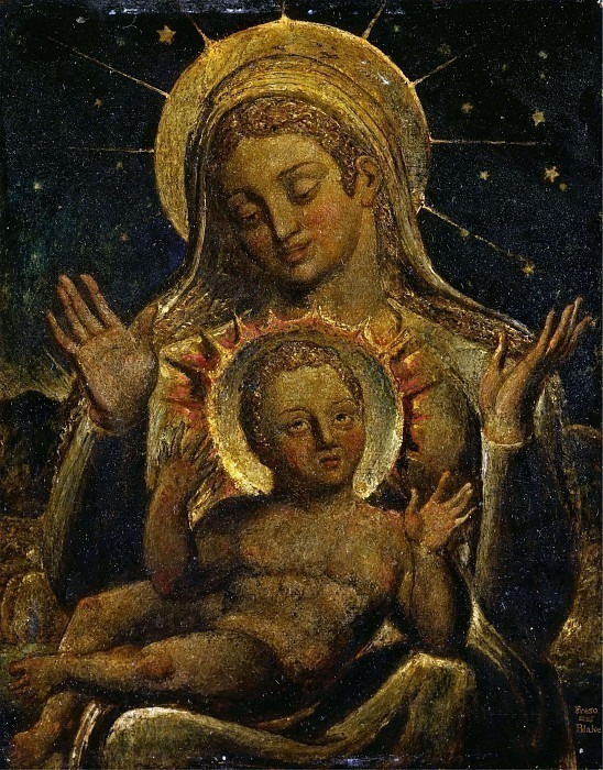 Богородица с младенцем. Уильям Блейк