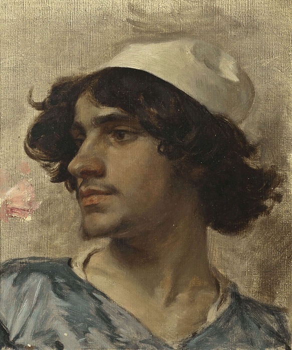 Head of Young man. Study